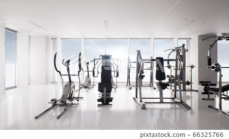 gym interior and fitness equipment, healthy 66325766