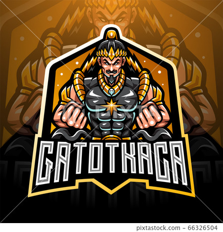 Gatotkaca esport mascot logo design 66326504