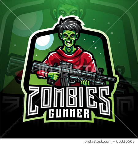 Zombie gunner esport mascot logo 66326505