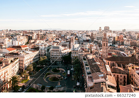 Valencia old town cityscape seen from Torre del Micalet Valencia old town cityscape seen from Torre del Micalet 66327240