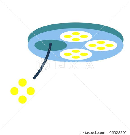 Led room light icon, flat style 66328201