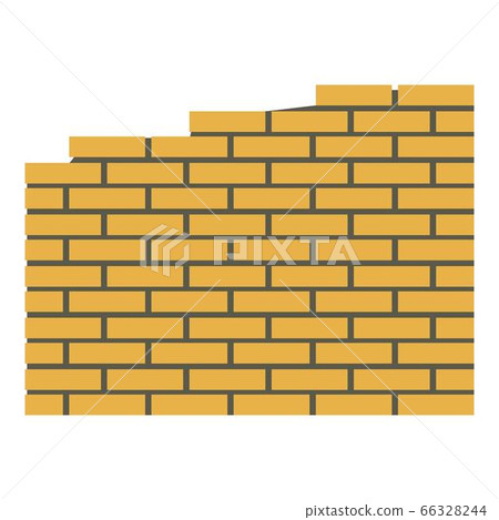 Brick wall icon, flat style 66328244