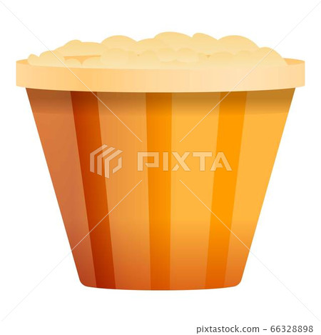 Popcorn basket icon, cartoon style Popcorn basket icon, cartoon style 66328898