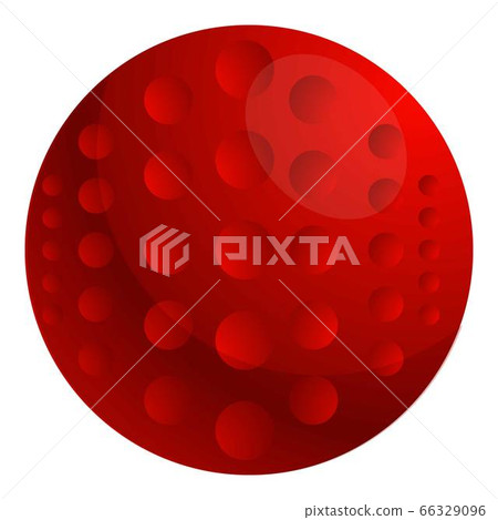 Red field hockey ball icon, cartoon style Red field hockey ball icon, cartoon style 66329096