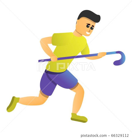 Field hockey player icon, cartoon style Field hockey player icon, cartoon style 66329112