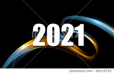 2021 New Year Abstract shiny color gold wave design element 2021 New Year Abstract shiny color gold wave design element 66329710