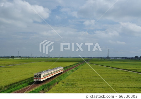 關東鐵道城中線三uma至南石田站之間的定期列車（奇哈350型有軌電車） 66330302