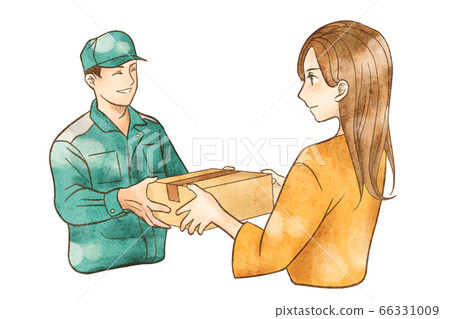 Person using home delivery service 66331009