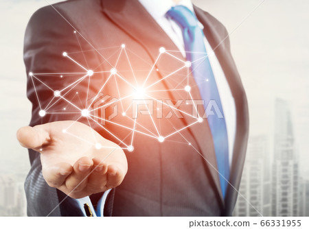 Presenting connection and interaction concept 66331955