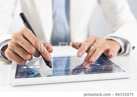Tablet computer for financial data analysis Tablet computer for financial data analysis 66332075