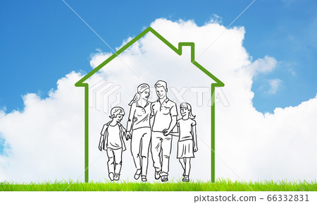 Happy family in house Happy family in house 66332831