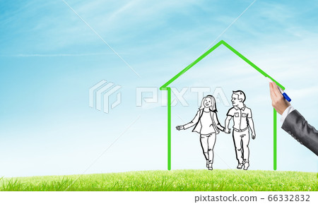 Happy family in house Happy family in house 66332832