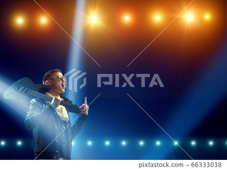 Rock star on stage 66333038
