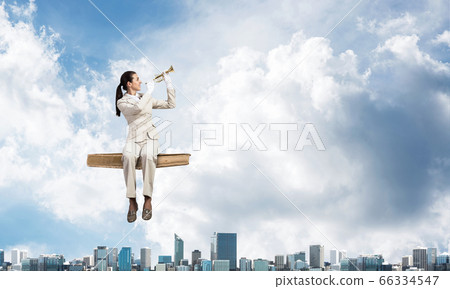 High school female student in business suit 66334547