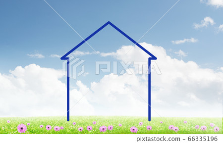 House on sky landscape 66335196