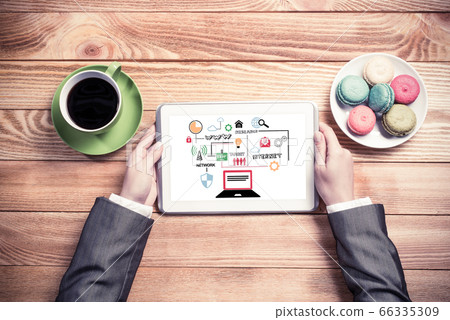 Businesswoman and her business notes Businesswoman and her business notes 66335309