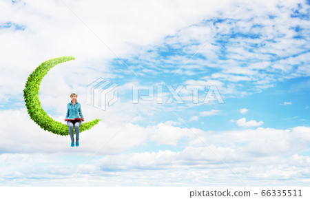 Pretty girl with book 66335511