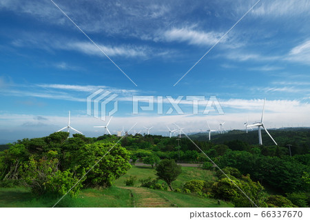 新鮮綠色青山高原風電場 66337670