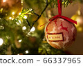 A Reindeer bauble Christmas Tree Decoration hanging from a tree 66337965