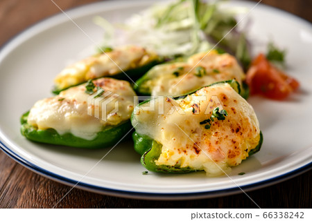 Egg stuffed with bell pepper salad Egg stuffed with bell pepper salad 66338242