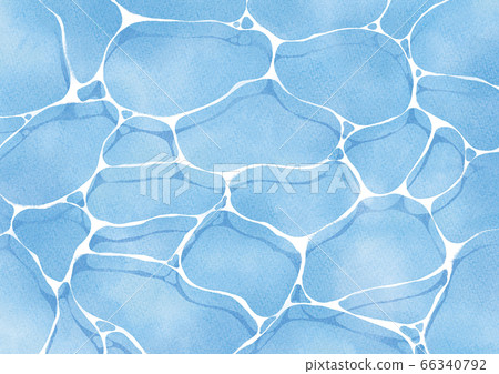 A refreshing watercolor illustration of the swaying water surface, horizontal 66340792