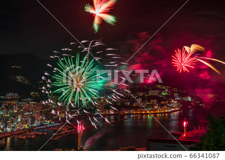(Shizuoka Prefecture) Night view of Atami $ 1 million and sea fireworks 66341087