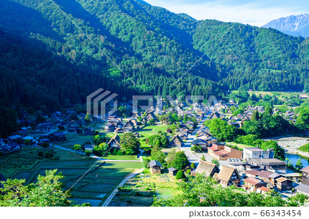 Shirakawa-go in the early summer (morning) 66343454