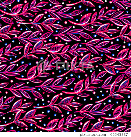 Vivid neon seamless pattern with hand drawn...-插圖素材 [66345887] - PIXTA圖庫