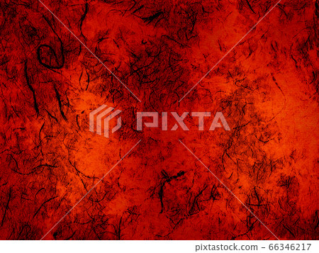 Unryu紙的創意washi紙表達了手工製作的不均勻顏色。紅色和黑色。 Unryu紙的創意washi紙表達了手工製作的不均勻顏色。紅色和黑色。 66346217