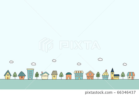 Set of hand-drawn cityscape... - Stock Illustration [66346437] - PIXTA