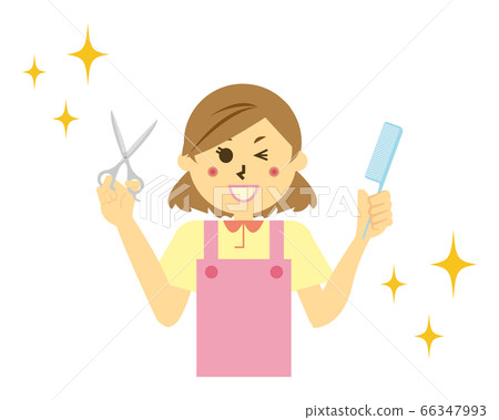 美髮師的剪刀和梳子圖 美髮師的剪刀和梳子圖 66347993