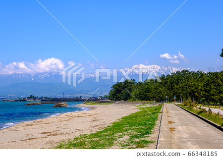 Toyama, Koshi no Matsubara, Hama Kurosaki and Tateyama Mountain Range 66348185