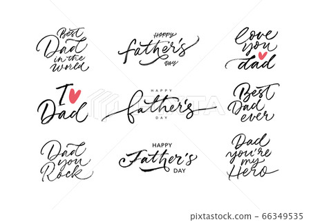 Happy Father's day calligraphy greeting cards.  Happy Father's day calligraphy greeting cards.  66349535