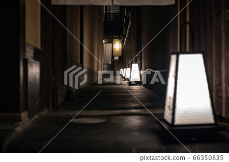 Kyoto Gion storefront at night 66350835