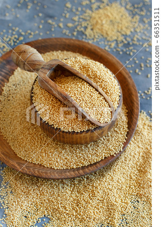 bowl of raw Amaranth Grain with a scoop bowl of raw Amaranth Grain with a scoop 66351511