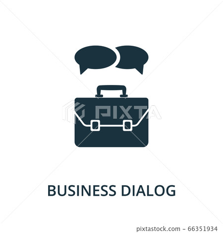 Business Dialog icon from reputation management collection. Simple line element Business Dialog symbol for templates, web design and infographics 66351934