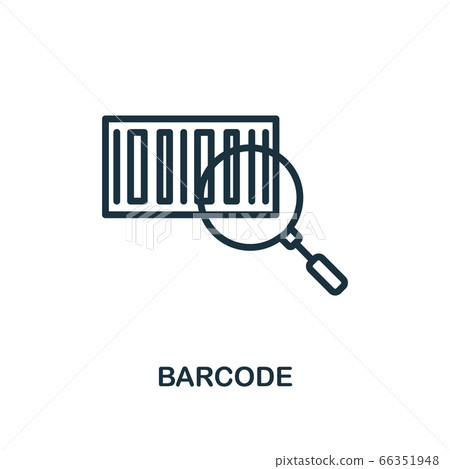 Barcode icon. Line style simple element from e-commerce icons collection. Pixel perfect simple barcode icon for web design, apps, software, print usage 66351948