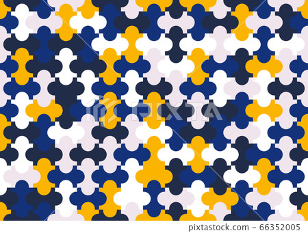 Seamless pattern of colorful modern jigsaw puzzle 66352005