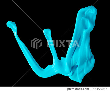 Blue slime isolated on black background Blue slime isolated on black background 66353063