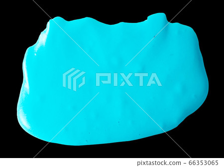 Blue slime isolated on black background Blue slime isolated on black background 66353065
