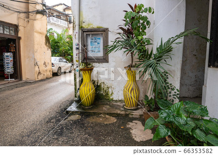 Street of Stone Town After Rain. Tanzania. The capital of Zanzibar Island Street of Stone Town After Rain. Tanzania. The capital of Zanzibar Island 66353582