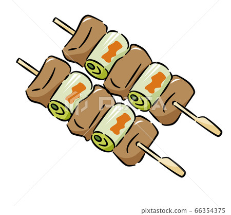 烤雞肉串圖 66354375