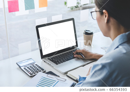 Professional at work, business woman working and Professional at work, business woman working and 66354393