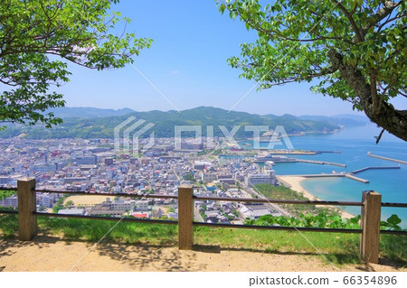 Hyogo Prefecture Awaji Island overlooking the city from Sumoto Castle Ruins 66354896