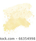 Abstract yellow golden orange watercolor blot on 66354998