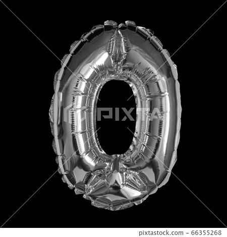 Silver Foil Balloon 3D number Silver Foil Balloon 3D number 66355268