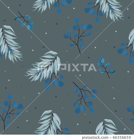 Abstract seamless pattern with leaves. Vector - Stock Illustration ...