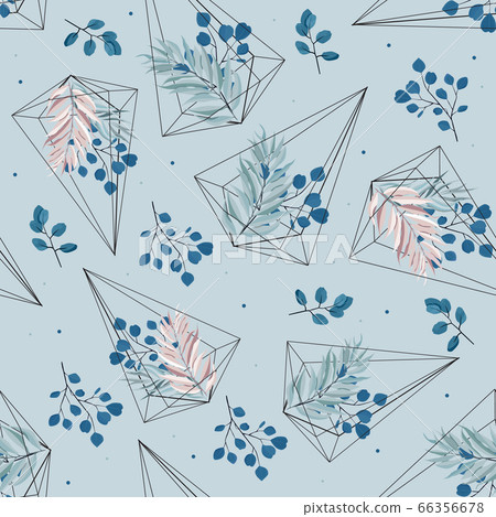 Abstract seamless pattern with leaves. Vector Abstract seamless pattern with leaves. Vector 66356678