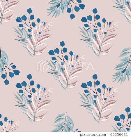 Abstract seamless pattern with leaves. Vector Abstract seamless pattern with leaves. Vector 66356681