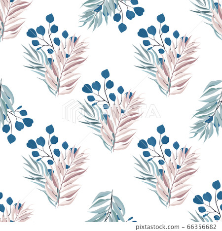 Abstract seamless pattern with leaves. Vector Abstract seamless pattern with leaves. Vector 66356682